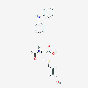 molecular formula C22H40N2O4S B13859620 N-Acetyl-S-(4-hydroxy-3-methyl-2-trans-buten-1-yl)-L-cysteine Dicyclohexylammonium Salt 