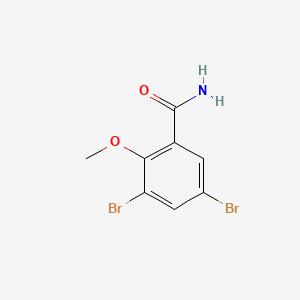 molecular formula C8H7Br2NO2 B1385964 3,5-Dibromo-2-methoxybenzamide CAS No. 90050-67-2