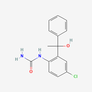molecular formula C15H15ClN2O2 B13859647 N-[4-Chloro-2-(1-hydroxy-1-phenylethyl)phenyl]-urea 