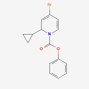molecular formula C15H14BrNO2 B13859690 Phenyl 4-Bromo-2-cyclopropylpyridine-1(2H)-carboxylate 