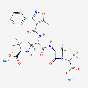 molecular formula C27H29N5Na2O8S2 B13859734 N-Oxacilloilyl (+)-6-Aminopenicillanic Acid Disodium Salt 