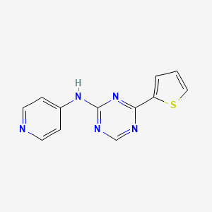 molecular formula C12H9N5S B13859749 N-pyridin-4-yl-4-thiophen-2-yl-1,3,5-triazin-2-amine 