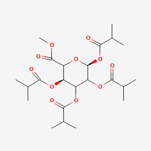 molecular formula C23H36O11 B13859763 methyl (3R,6S)-3,4,5,6-tetrakis(2-methylpropanoyloxy)oxane-2-carboxylate 