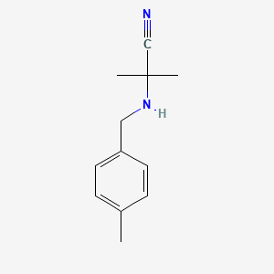 2-Methyl-2-{[(4-methylphenyl)methyl]amino}propanenitrile