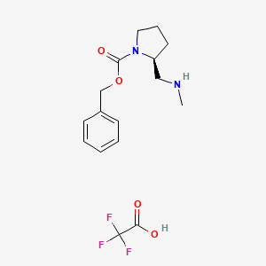 molecular formula C16H21F3N2O4 B13859883 benzyl (2S)-2-(methylaminomethyl)pyrrolidine-1-carboxylate;2,2,2-trifluoroacetic acid 