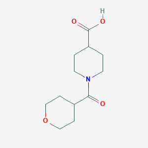 molecular formula C12H19NO4 B1385989 1-(Tetrahydro-2H-pyran-4-ylcarbonyl)-4-piperidinecarboxylic acid CAS No. 1042796-19-9