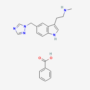 molecular formula C21H23N5O2 B13859899 N10-Monodesmethyl Rizatriptan Benzoate 
