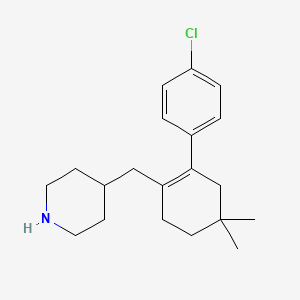 molecular formula C20H28ClN B13859925 4-[[2-(4-Chlorophenyl)-4,4-dimethylcyclohexen-1-yl]methyl]piperidine 