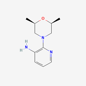 2-[(2R,6S)-2,6-Dimethylmorpholin-4-yl]pyridin-3-amine