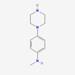 molecular formula C11H17N3 B13859941 N-methyl-4-piperazin-1-ylaniline 