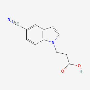 molecular formula C12H10N2O2 B13859956 3-(5-Cyanoindol-1-yl)propanoic acid 