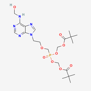 molecular formula C21H34N5O9P B13859978 N6-Hydroxymethyl Adefovir Dipivoxil 