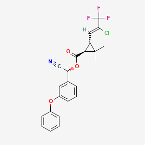 molecular formula C23H19ClF3NO3 B13860011 (1S)-trans-Lambda-Cyhalothrin 