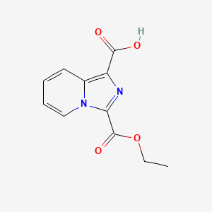 molecular formula C11H10N2O4 B13860012 3-(Ethoxycarbonyl)imidazo[1,5-a]pyridine-1-carboxylic acid 