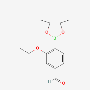 molecular formula C15H21BO4 B13860021 3-ethoxy-4-(4,4,5,5-tetramethyl-1,3,2-dioxaborolan-2-yl)Benzaldehyde 