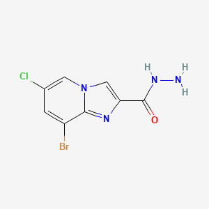 molecular formula C8H6BrClN4O B1386003 8-Bromo-6-chloroimidazo[1,2-a]pyridine-2-carbohydrazide CAS No. 1031927-18-0