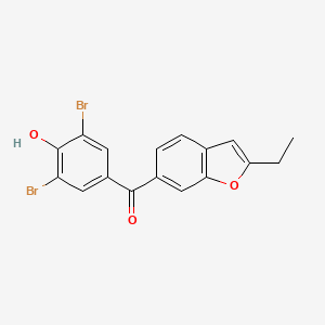 molecular formula C17H12Br2O3 B13860034 Benzbromarone Impurity 4 