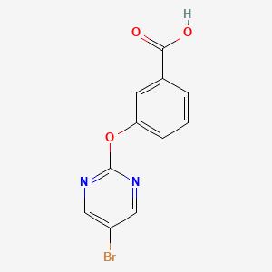 molecular formula C11H7BrN2O3 B1386004 3-[(5-Bromopyrimidin-2-yl)oxy]benzoic acid CAS No. 1086379-59-0