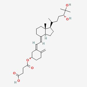 molecular formula C31H48O6 B13860048 4-[(1S,3Z)-3-[(2E)-2-[(1R,3aS,7aR)-1-[(5R)-5,6-dihydroxy-6-methylheptan-2-yl]-7a-methyl-2,3,3a,5,6,7-hexahydro-1H-inden-4-ylidene]ethylidene]-4-methylidenecyclohexyl]oxy-4-oxobutanoic acid 
