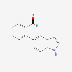 molecular formula C15H11NO B13860069 2-(1H-indol-5-yl)benzaldehyde 