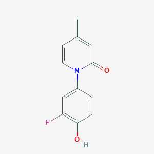 molecular formula C12H10FNO2 B13860074 1-(3-fluoro-4-hydroxyphenyl)-4-methylpyridin-2(1H)-one 