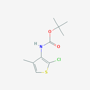 molecular formula C10H14ClNO2S B13860090 tert-Butyl (2-chloro-4-methylthiophen-3-yl)carbamate CAS No. 1097629-79-2