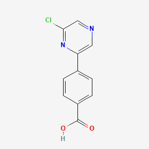 molecular formula C11H7ClN2O2 B1386018 4-(6-Chloropyrazin-2-yl)benzoic acid CAS No. 1086379-53-4