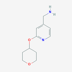 molecular formula C11H16N2O2 B1386019 [2-(Oxan-4-yloxy)pyridin-4-yl]methanamine CAS No. 869293-80-1