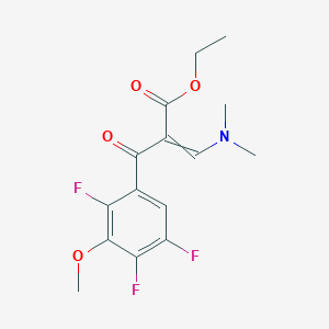 molecular formula C15H16F3NO4 B13860199 Ethyl 3-(dimethylamino)-2-(2,4,5-trifluoro-3-methoxybenzoyl)acrylate CAS No. 121577-35-3
