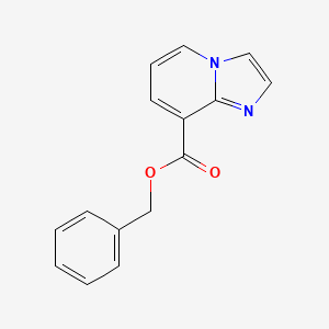 molecular formula C15H12N2O2 B13860212 Imidazo[1,2-a]pyridine-8-carboxylic acid,phenylmethyl ester 