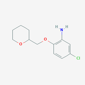molecular formula C12H16ClNO2 B1386027 5-Chloro-2-(oxan-2-ylmethoxy)aniline CAS No. 946727-70-4