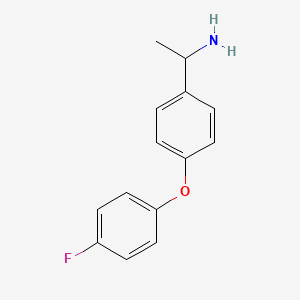 molecular formula C14H14FNO B1386028 1-(4-(4-Fluorophenoxy)phenyl)ethanamine CAS No. 177842-45-4