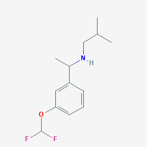 molecular formula C13H19F2NO B1386030 {1-[3-(Difluoromethoxy)phenyl]ethyl}(2-methylpropyl)amine CAS No. 1042573-52-3