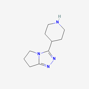 molecular formula C10H16N4 B1386037 4-{5H,6H,7H-pyrrolo[2,1-c][1,2,4]triazol-3-yl}piperidine CAS No. 1094346-29-8