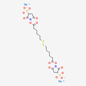 molecular formula C20H26N2Na2O14S4 B13860380 disodium;1-[6-[[6-(2,5-dioxo-3-sulfonatopyrrolidin-1-yl)oxy-6-oxohexyl]disulfanyl]hexanoyloxy]-2,5-dioxopyrrolidine-3-sulfonate 