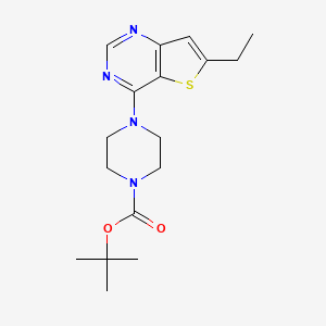 molecular formula C17H24N4O2S B13860502 tert-Butyl 4-(6-ethylthieno[3,2-d]pyrimidin-4-yl)piperazine-1-carboxylate 