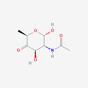 molecular formula C8H13NO5 B13860532 N-((2S,3R,4R,6R)-2,4-Dihydroxy-6-methyl-5-oxotetrahydro-2H-pyran-3-yl)acetamide 