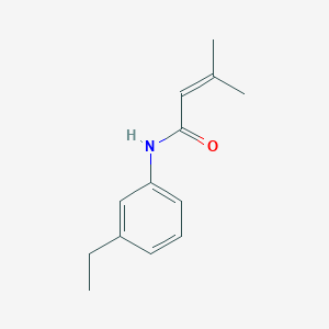 molecular formula C13H17NO B13860550 N-(3-ethylphenyl)-3-methylbut-2-enamide 