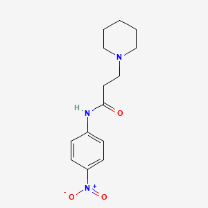 molecular formula C14H19N3O3 B13860587 n-(4-Nitrophenyl)-3-(piperidin-1-yl)propanamide CAS No. 90279-43-9
