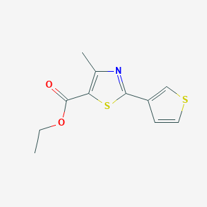 molecular formula C11H11NO2S2 B13860593 Ethyl 4-methyl-2-thiophen-3-yl-1,3-thiazole-5-carboxylate 