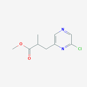 molecular formula C9H11ClN2O2 B13860610 Methyl 3-(6-chloropyrazin-2-yl)-2-methylpropanoate 