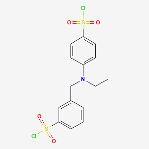 molecular formula C15H15Cl2NO4S2 B13860633 N-Ethyl-N-(4-(chlorosulfonyl))sulfanilic Acid Sulfonyl Chloride 
