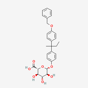molecular formula C29H32O8 B13860658 Bisphenol B Monobenzyl Ether-beta-D-glucuronide 