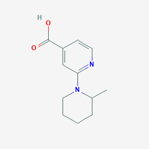 molecular formula C12H16N2O2 B1386067 2-(2-Methyl-1-piperidinyl)isonicotinic acid CAS No. 1019127-10-6