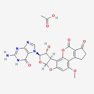 molecular formula C24H21N5O10 B13860670 AFB-Guanine Acetic Acid Salt 