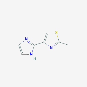 molecular formula C7H7N3S B138607 4-(1H-imidazol-2-yl)-2-methyl-1,3-thiazole CAS No. 127942-32-9
