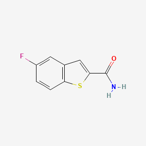 molecular formula C9H6FNOS B1386074 5-Fluoro-1-benzothiophene-2-carboxamide CAS No. 1098356-12-7