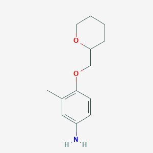 molecular formula C13H19NO2 B1386080 3-Methyl-4-(tetrahydro-2H-pyran-2-ylmethoxy)-phenylamine CAS No. 940009-03-0