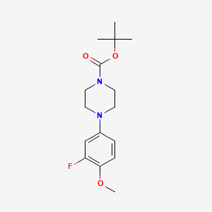 molecular formula C16H23FN2O3 B13860819 Tert-butyl 4-(3-fluoro-4-methoxyphenyl)piperazine-1-carboxylate 
