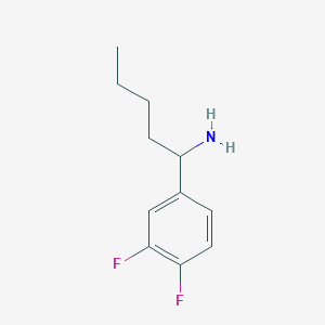 molecular formula C11H15F2N B1386083 1-(3,4-Difluorophenyl)pentylamine CAS No. 1021126-29-3